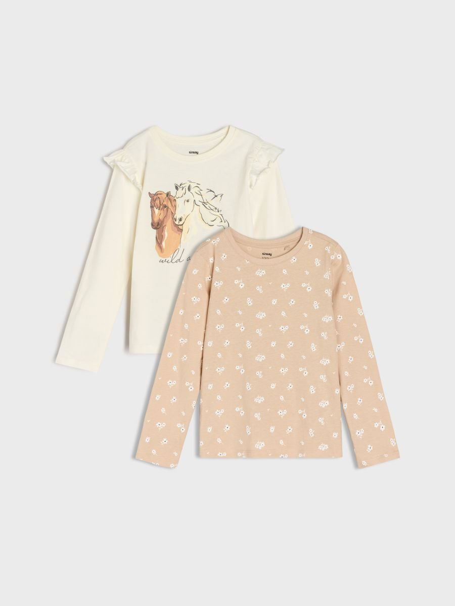 2er-Pack Langarmshirts - Mehrfarbig - SINSAY