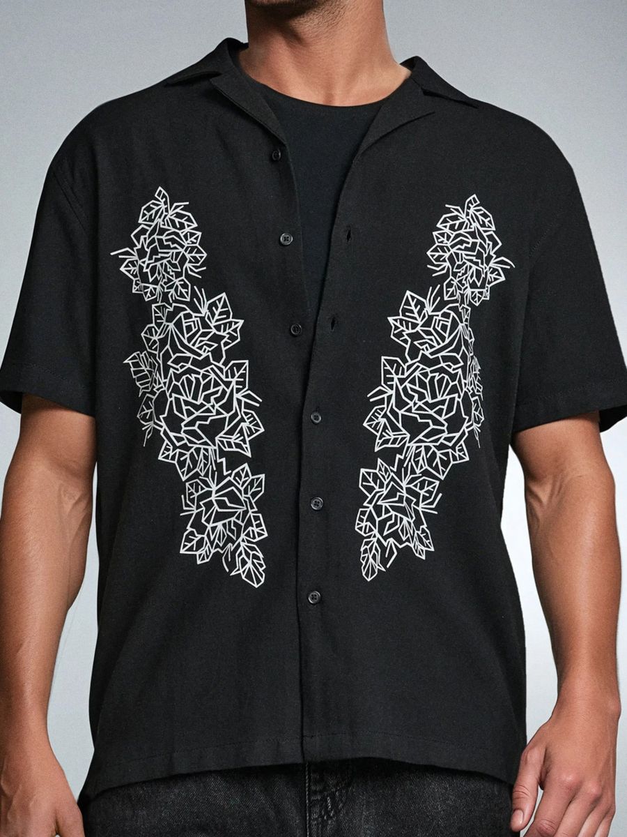 Camicia in viscosa - nero - SINSAY