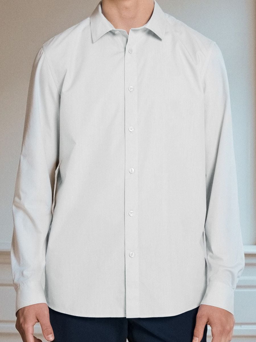 Koszula slim fit - biały - SINSAY