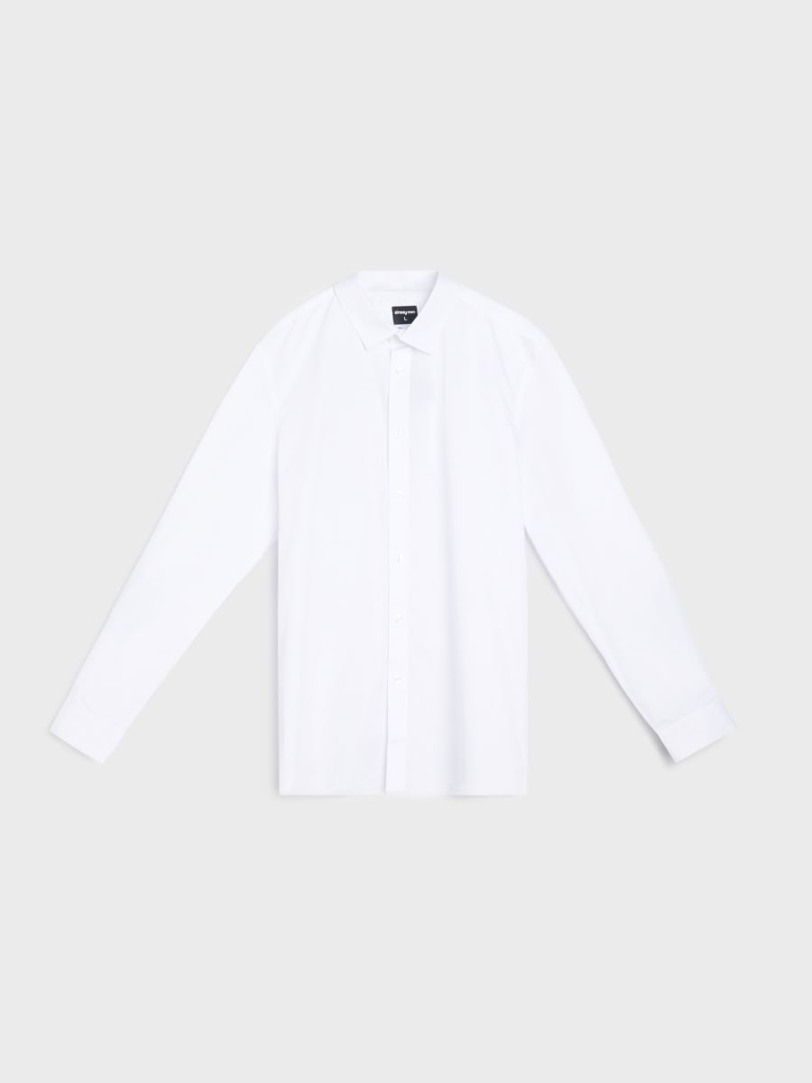 Srajca slim fit - bela - SINSAY