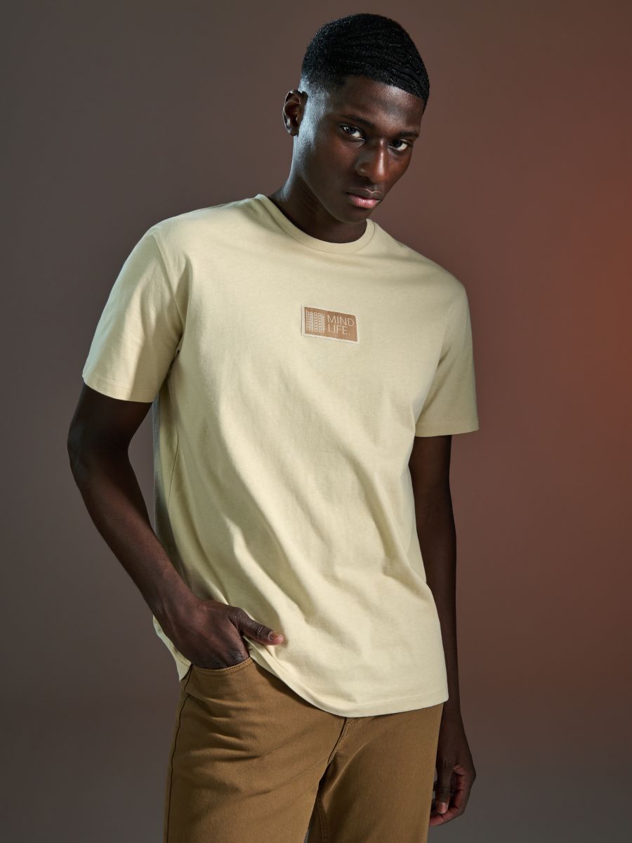 T-krekls ar apdruku - kviešu - SINSAY