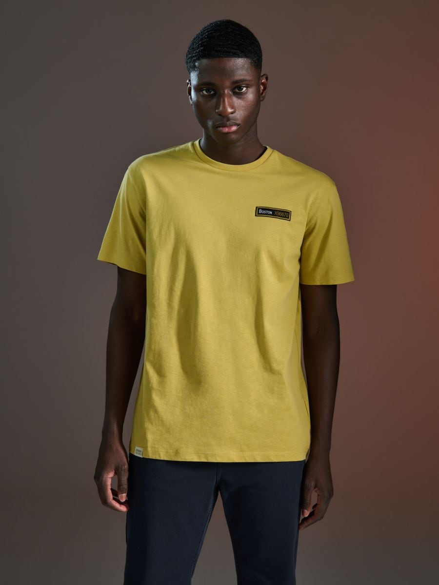 Koszulka z nadrukiem - żółty - SINSAY