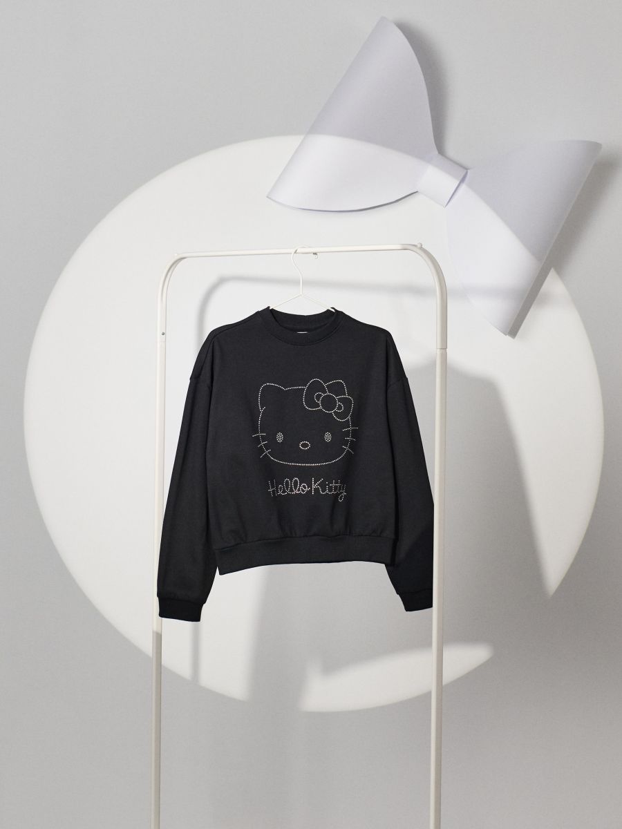 Bluza crewneck Hello Kitty - czarny - SINSAY