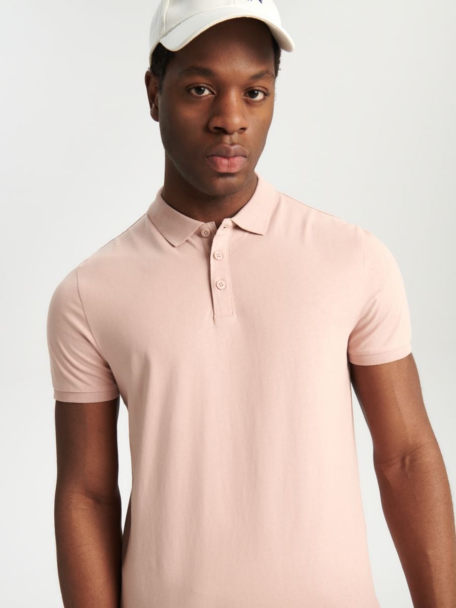 Tricou Polo - roz-pastel - SINSAY