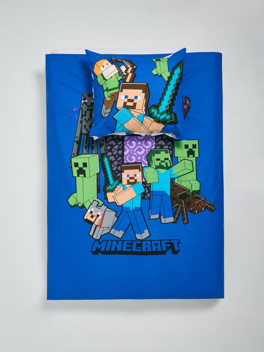 Komplet posteljine Minecraft - indigo - SINSAY