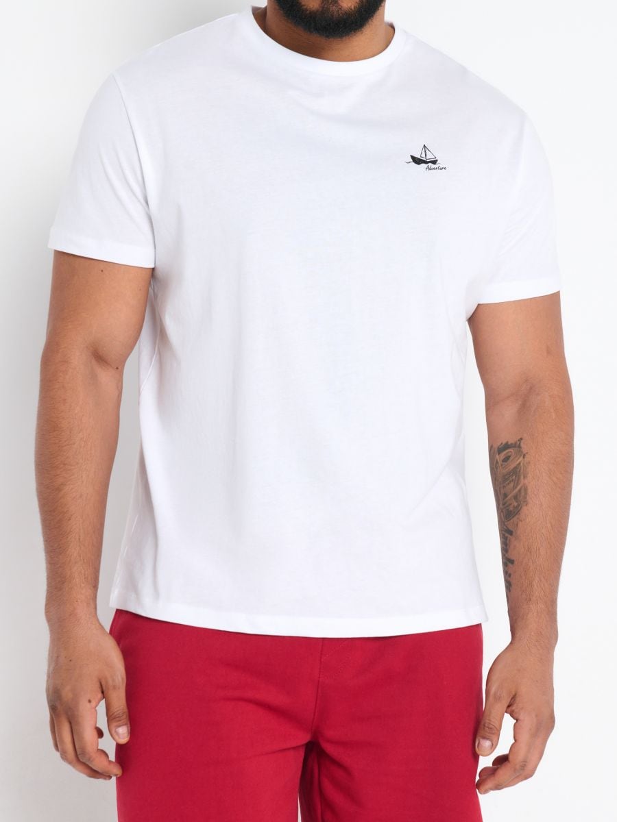 T-shirt with print - white - SINSAY