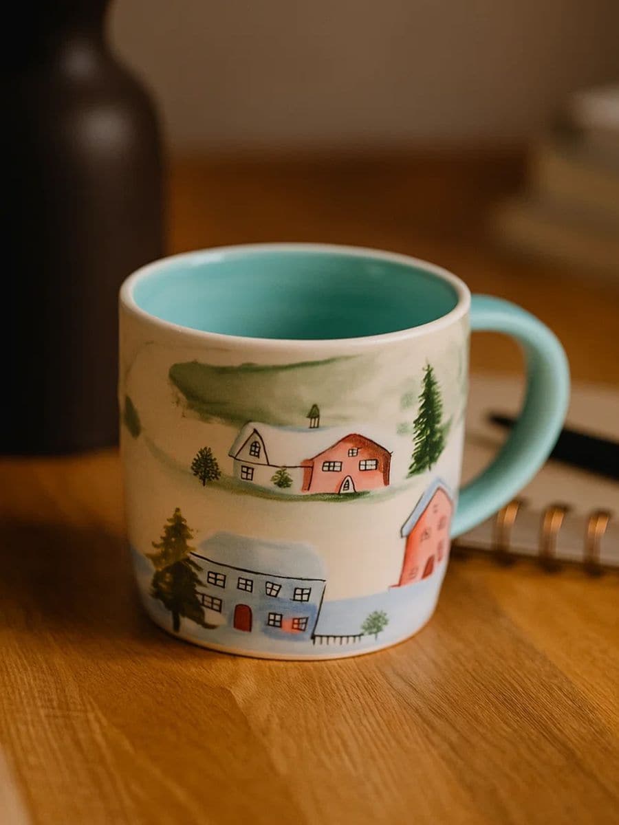 Tass talvemotiiviga - kahvaturoheline - SINSAY