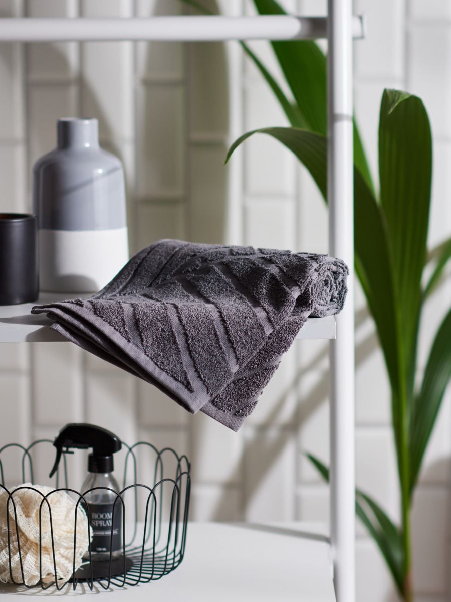 Towel - dark grey - SINSAY