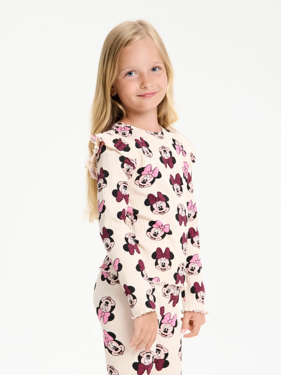 Maglietta a maniche lunghe Minnie Mouse - rosa pastello - SINSAY
