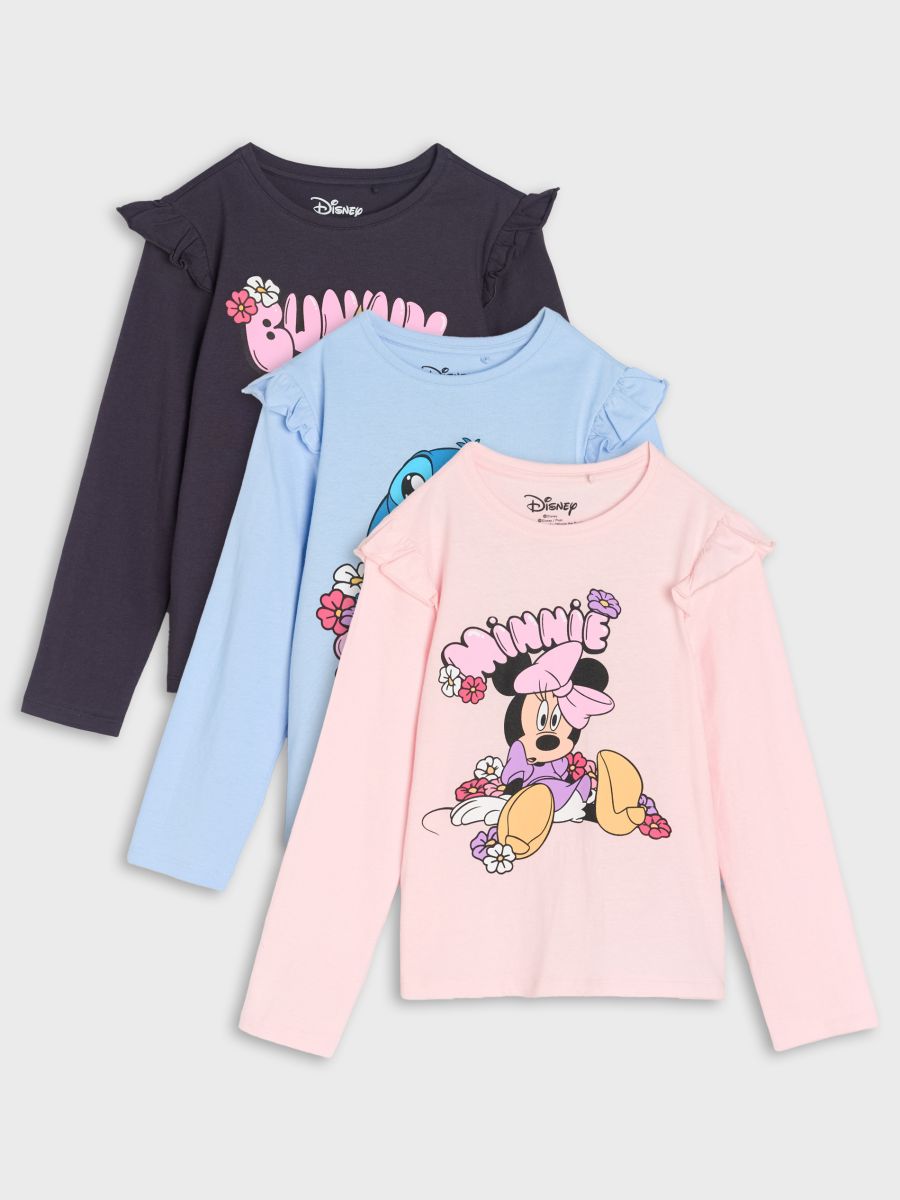 Confezione da 3 magliette a maniche lunghe Disney - azzurro - SINSAY