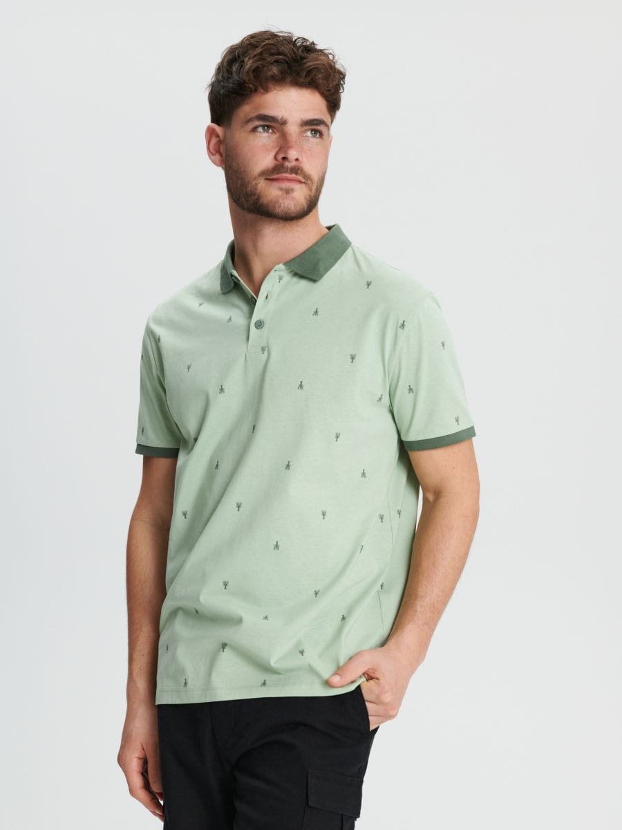 Polo marškinėliai - mėtų žalia - SINSAY
