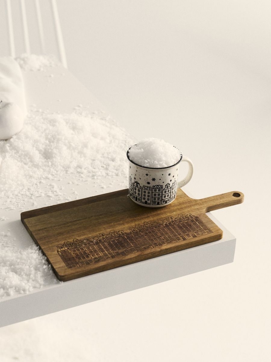 Επιφάνεια κοπής με χαρακτικό - μπεζ - SINSAY