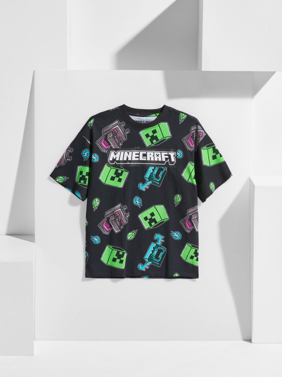 Tričko Minecraft - čierna - SINSAY