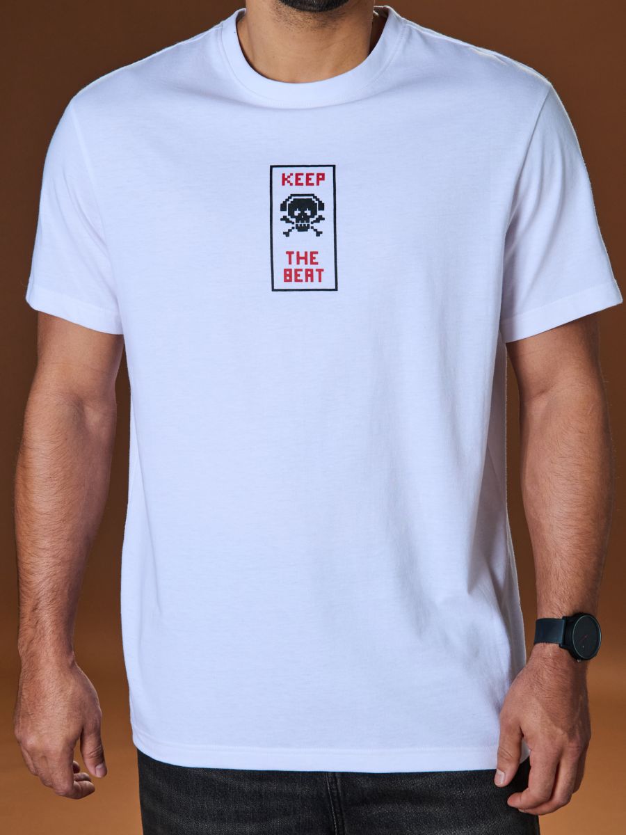 Tricou cu imprimeu - alb - SINSAY