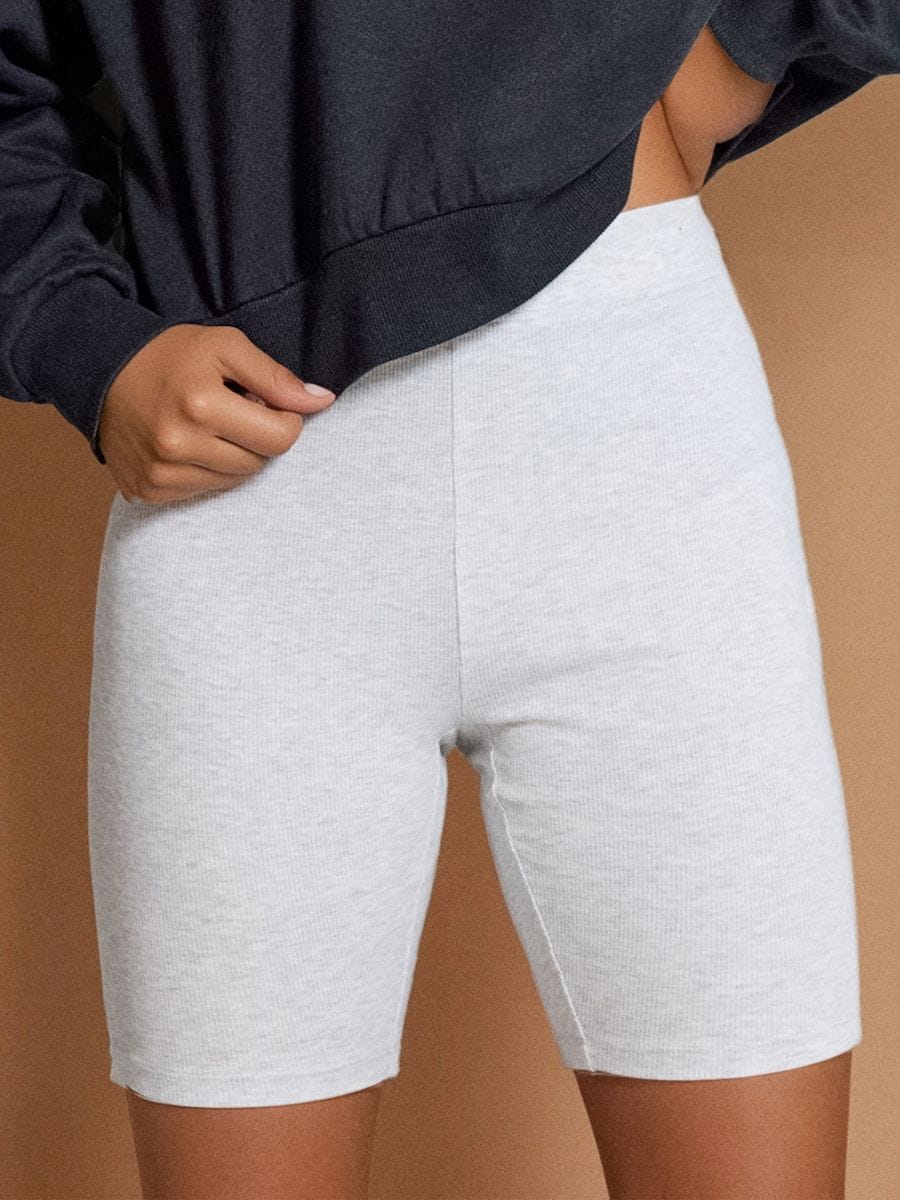 Pantaloni scurți biker - gri deschis - SINSAY