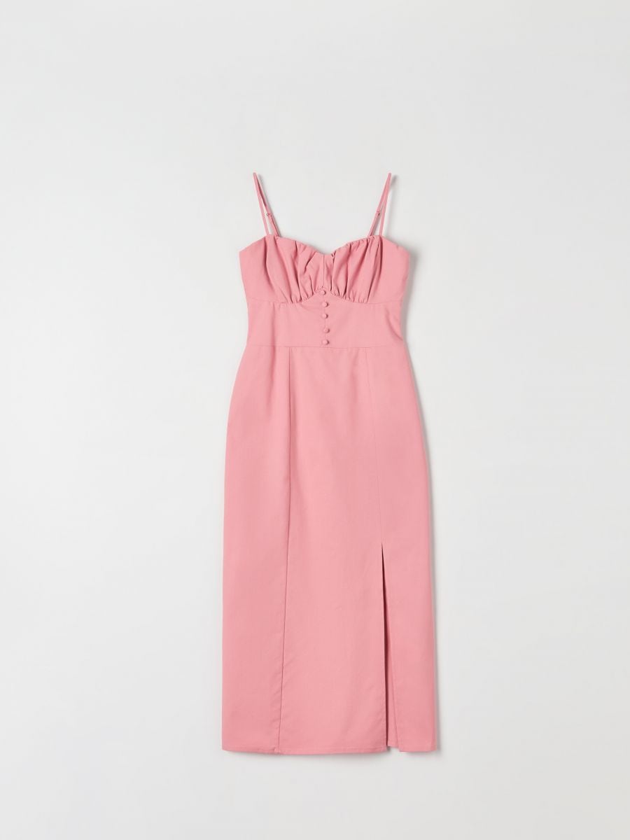 Midi šaty - růžová - SINSAY