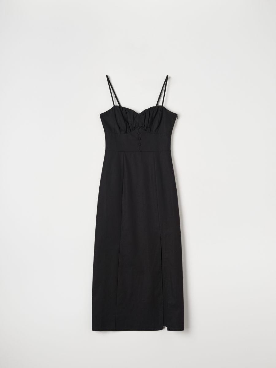 Sukienka midi - czarny - SINSAY