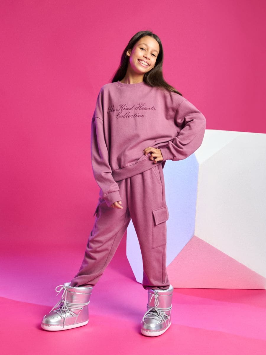 Komplet puloverja in hlač - lila - SINSAY