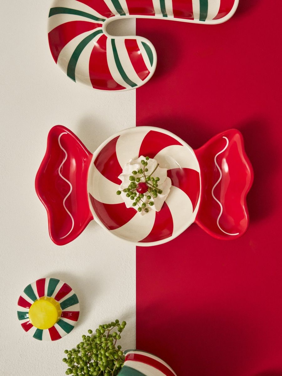 Taca do serwowania w kształcie cukierka - czerwony - SINSAY