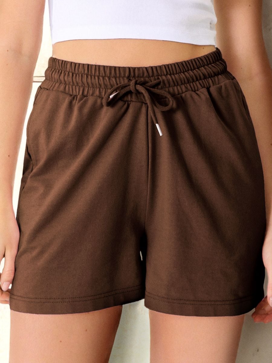 Pantaloncini di felpa - marrone scuro - SINSAY