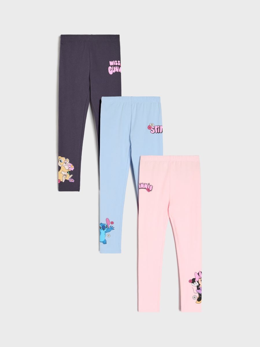 Bawełniane spodnie 3 pack Disney - niebieski - SINSAY