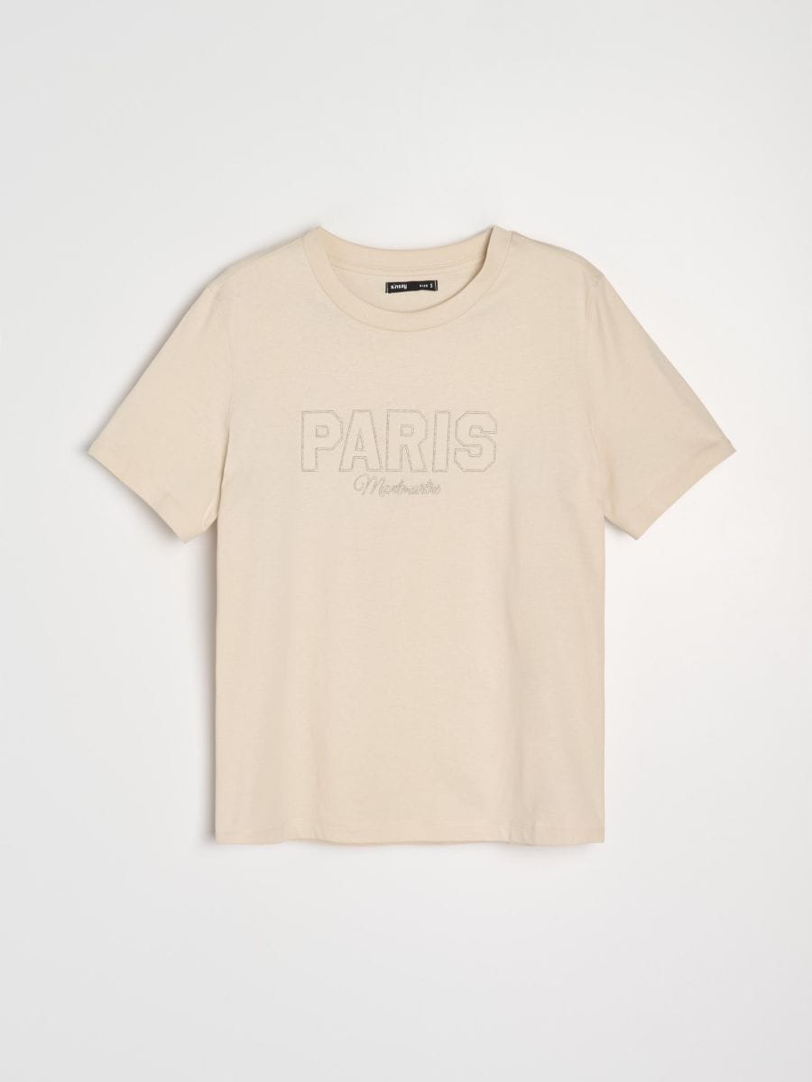 Pamučna majica sa printom - nude - SINSAY