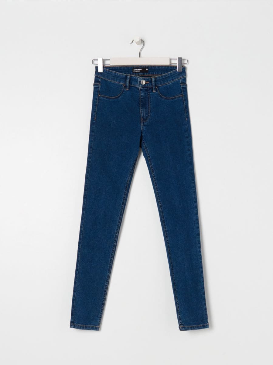 Jeans skinny a vita media - blu scuro - SINSAY