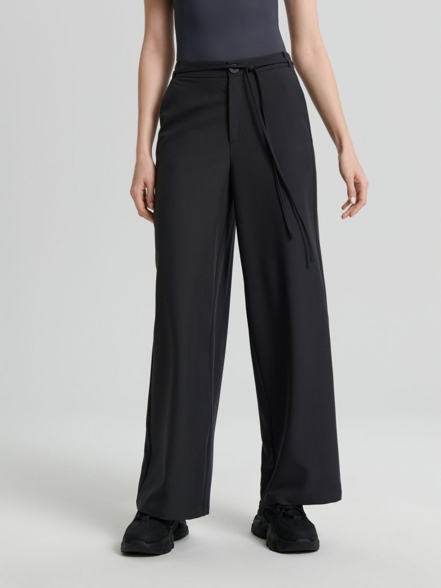 Wide leg trousers Color anthracite - SINSAY - 1166Z-86X