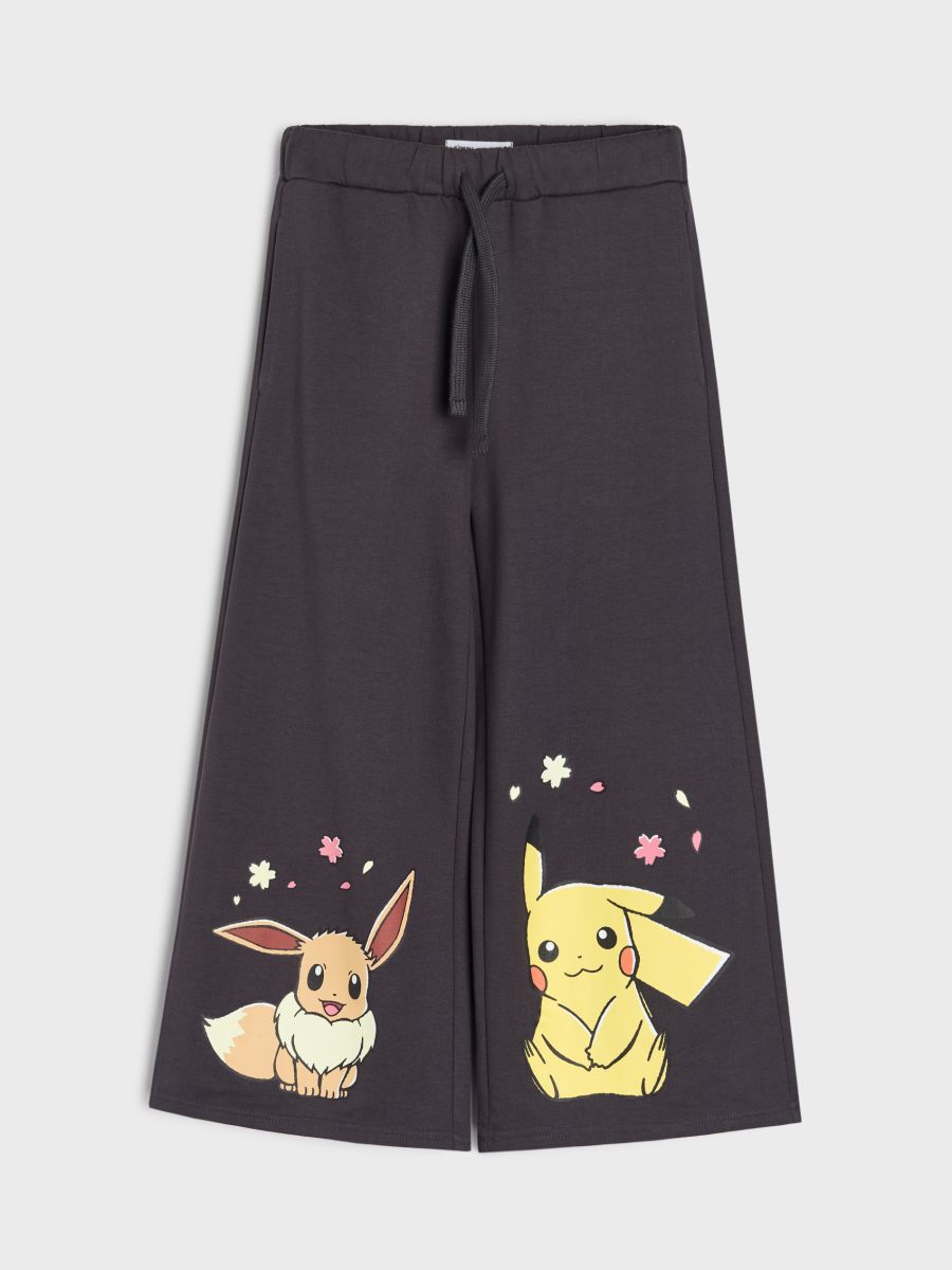 Szerokie spodnie Pokemon - szary - SINSAY