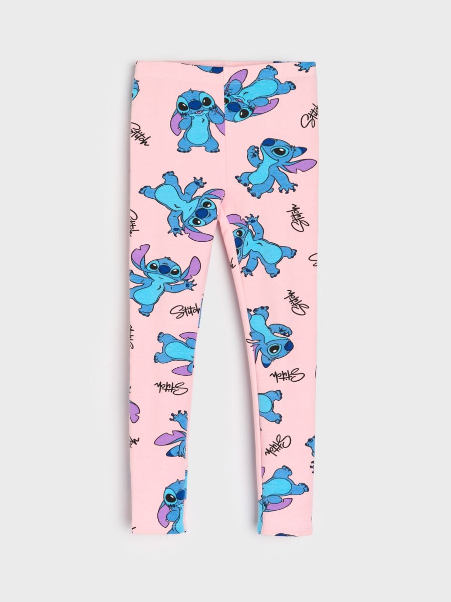 Bavlněné legíny Stitch - pastelová růžová - SINSAY