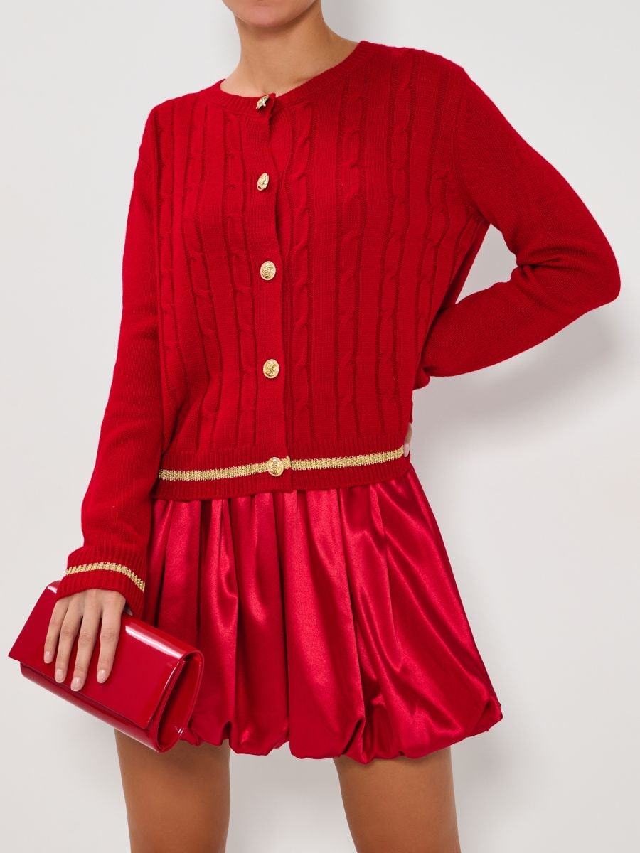 Jopica na gumbe - rdeča - SINSAY