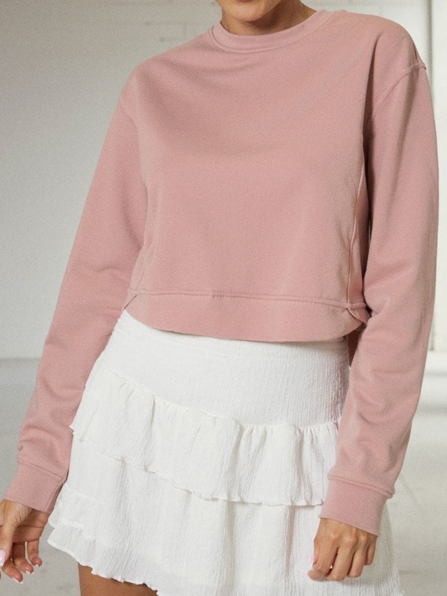 Bluză sport basic - roz-pastel - SINSAY