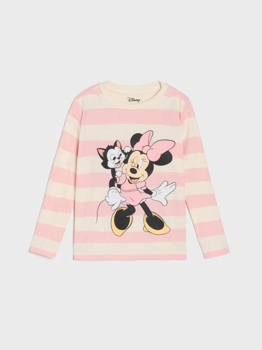 Koszulka z długimi rękawami Minnie Mouse - kremowy - SINSAY