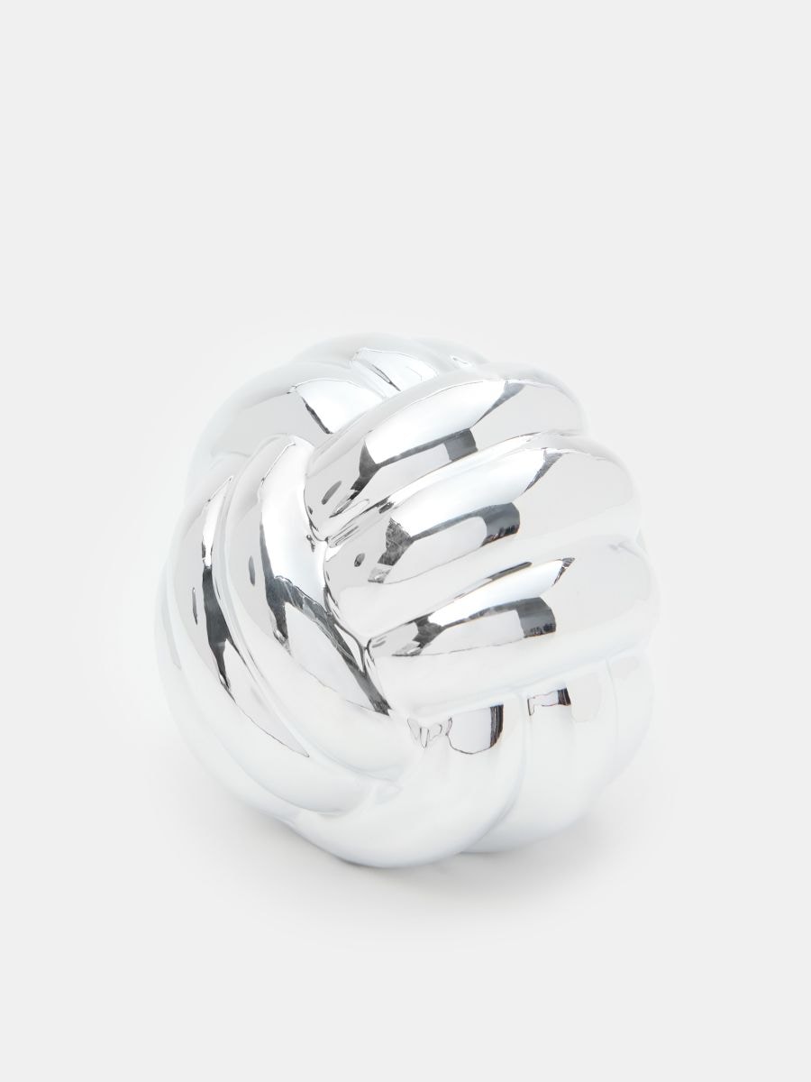 Dekoracja stojąca z błyszczącym wykończeniem - srebrny - SINSAY