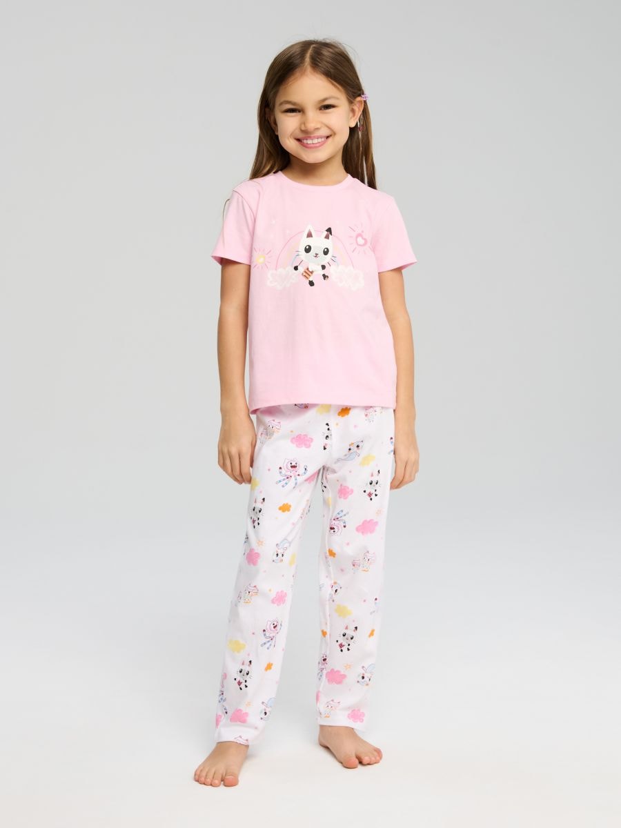 Zweiteiliges Pyjama-Set Gabby's Dollhouse - Pastellrosa - SINSAY