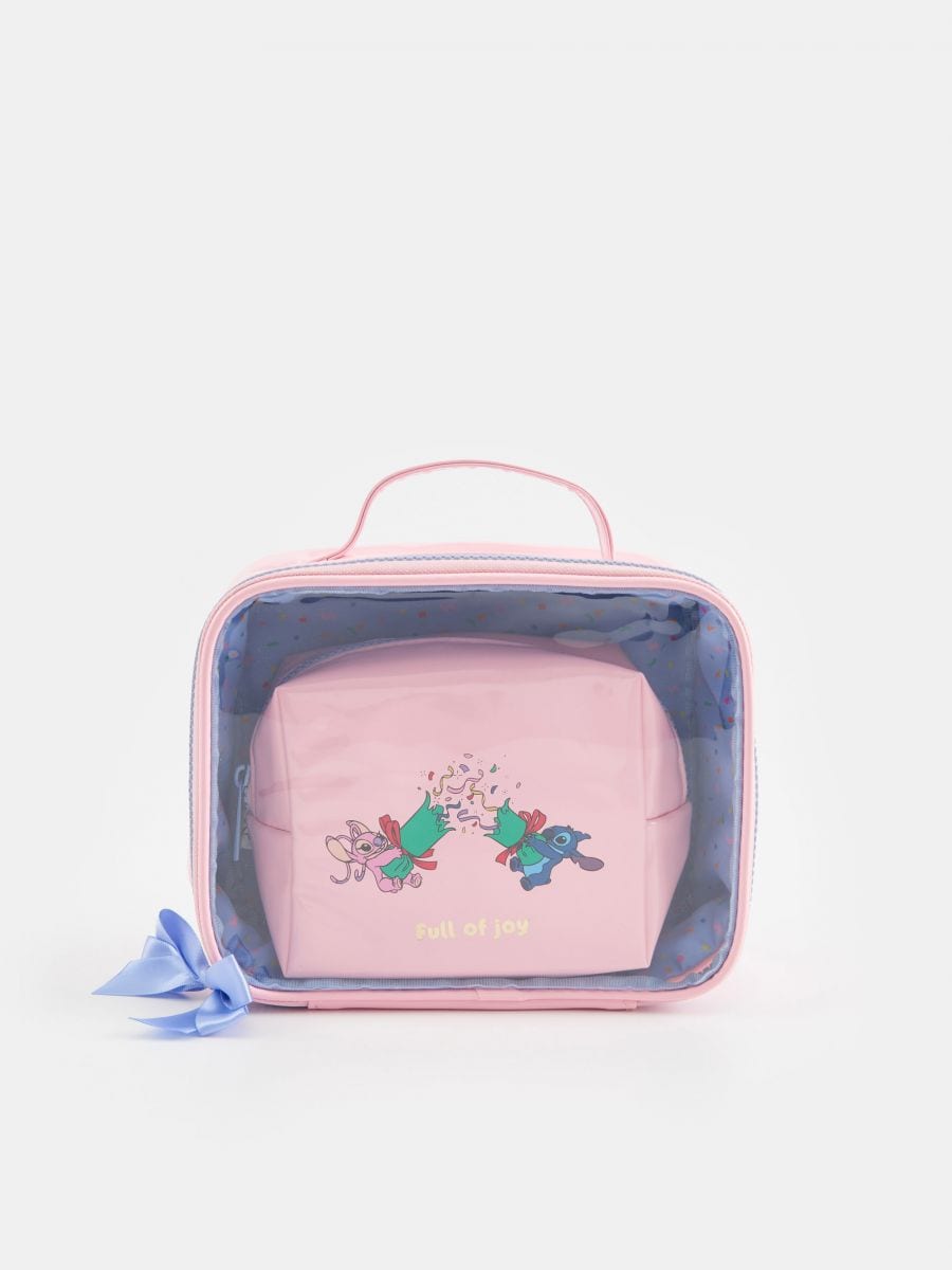 Confezione da 2 borse da toilette Lilo & Stitch Colore rosa pastello -  SINSAY - 1416G-03X