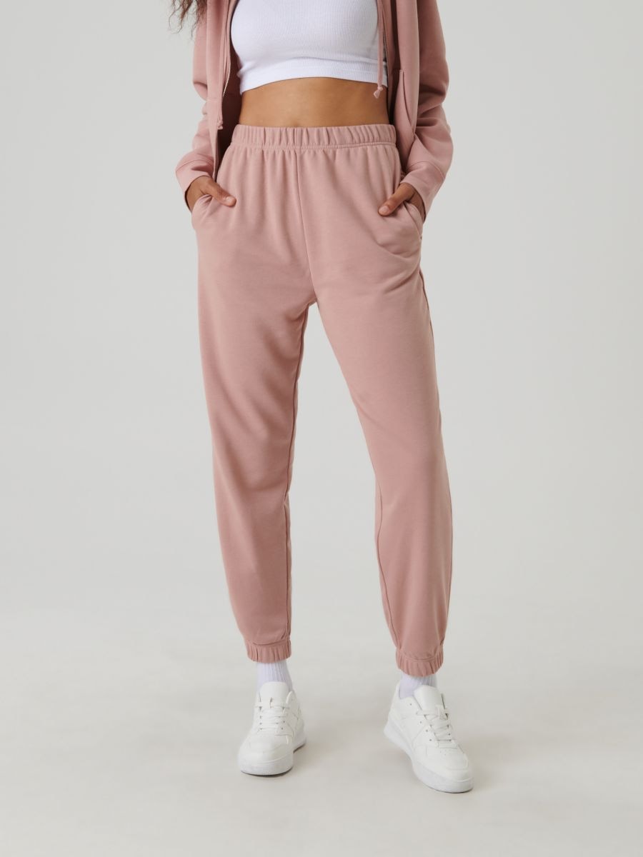 Pantaloni sport jogger - roz-pastel - SINSAY