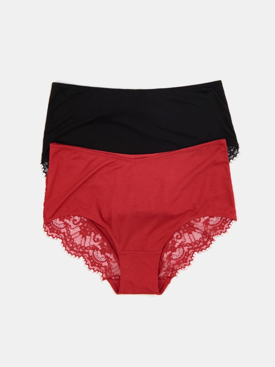 Confezione da 2 paia di slip hipster - rosso - SINSAY