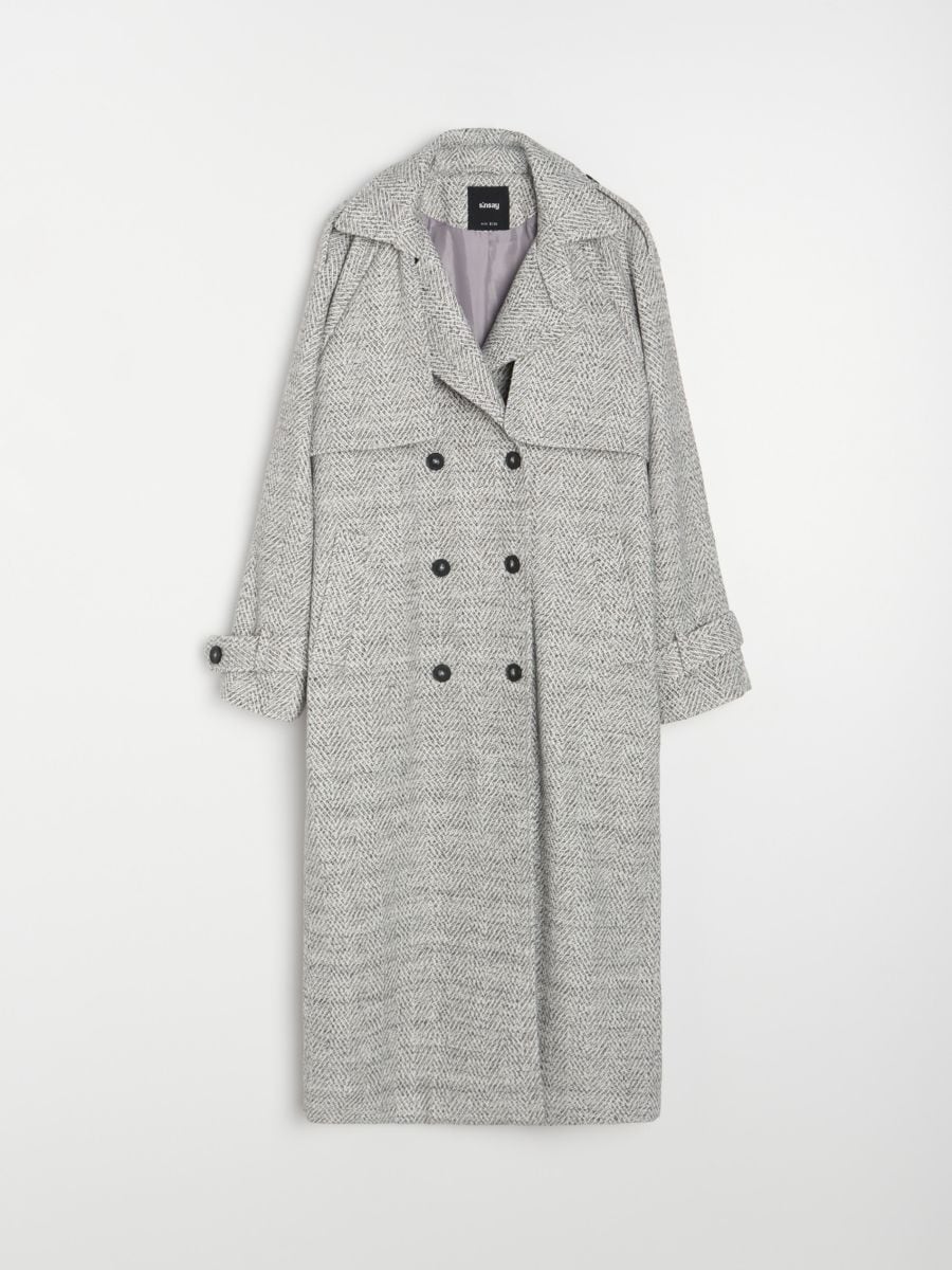 Dugi kaput - siva - SINSAY