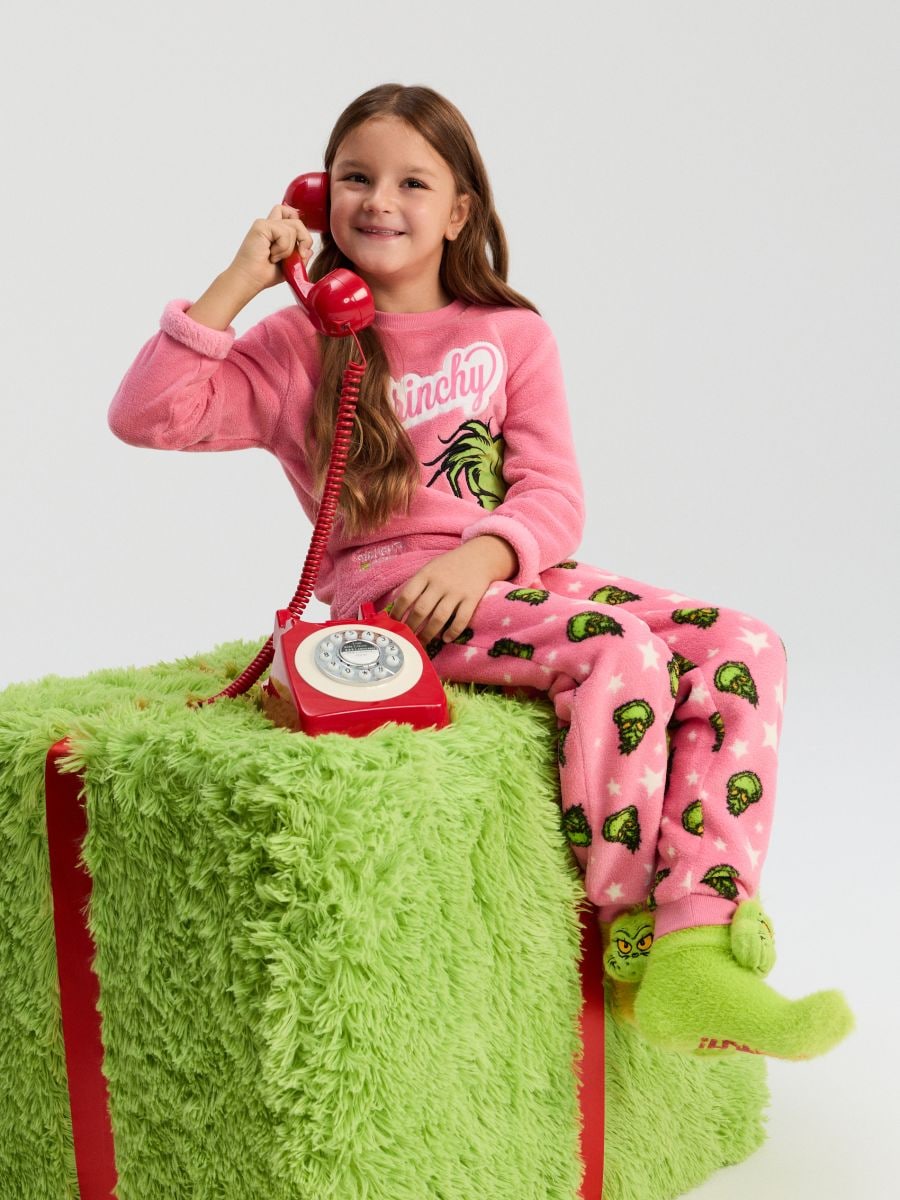 Pijama de Crăciun Grinch Pijama de Crăciun Grinch - roz - SINSAY