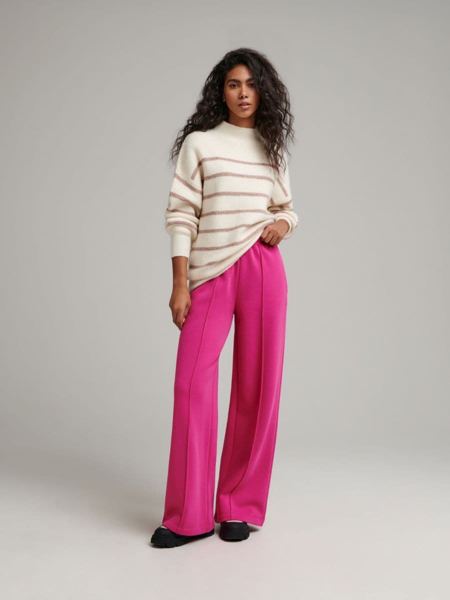 Wide & Flare Pants in the color gray for Women on sale | FASHIOLA INDIA