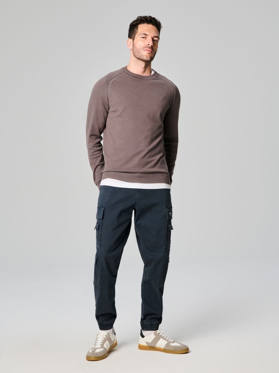 Pantaloni jogger cargo - antracite - SINSAY