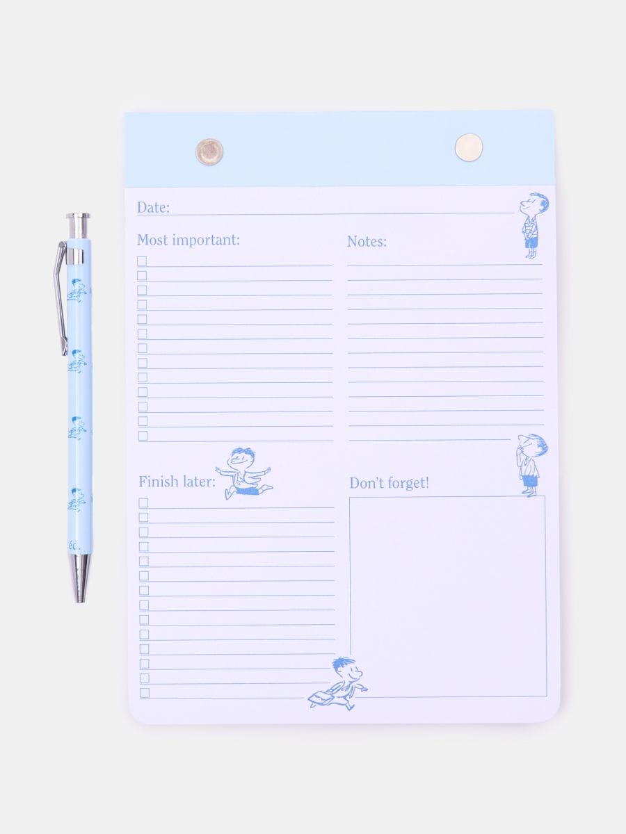 Планер с химикалка Little Nicholas - светлосиньо - SINSAY