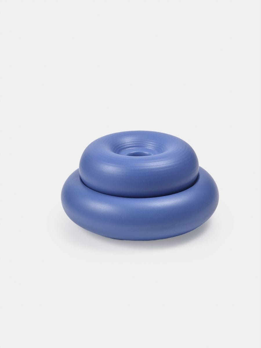 Świeczniki ceramiczne 2 pack - niebieski - SINSAY