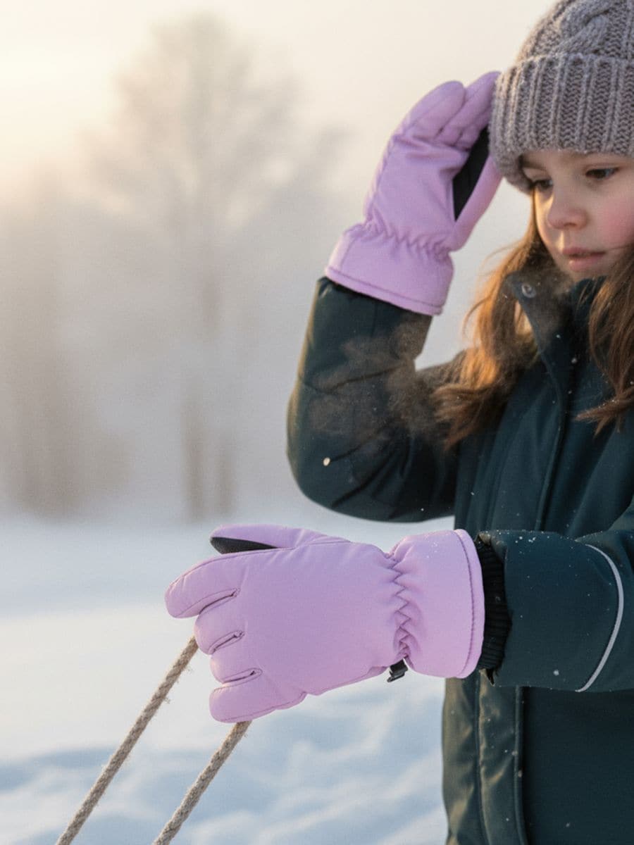 Rukavice za sneg - lavanda - SINSAY