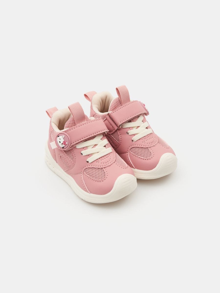 Bőr talpbetétes sneakers „EGÉSZSÉGES LÁB” tanúsítvánnyal - tört rózsaszín - SINSAY