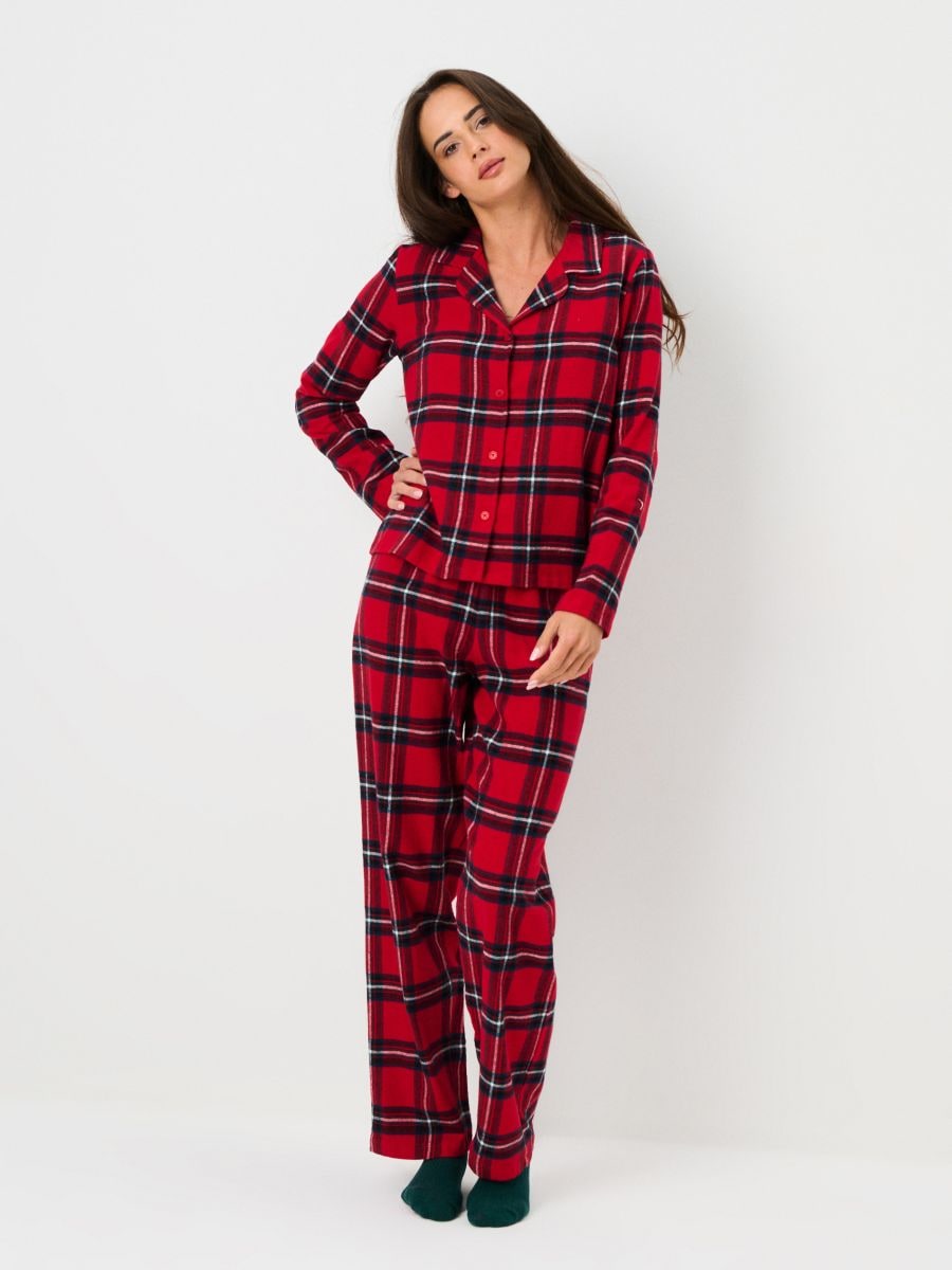 Pijamă din bumbac în două piese - multicolor - SINSAY