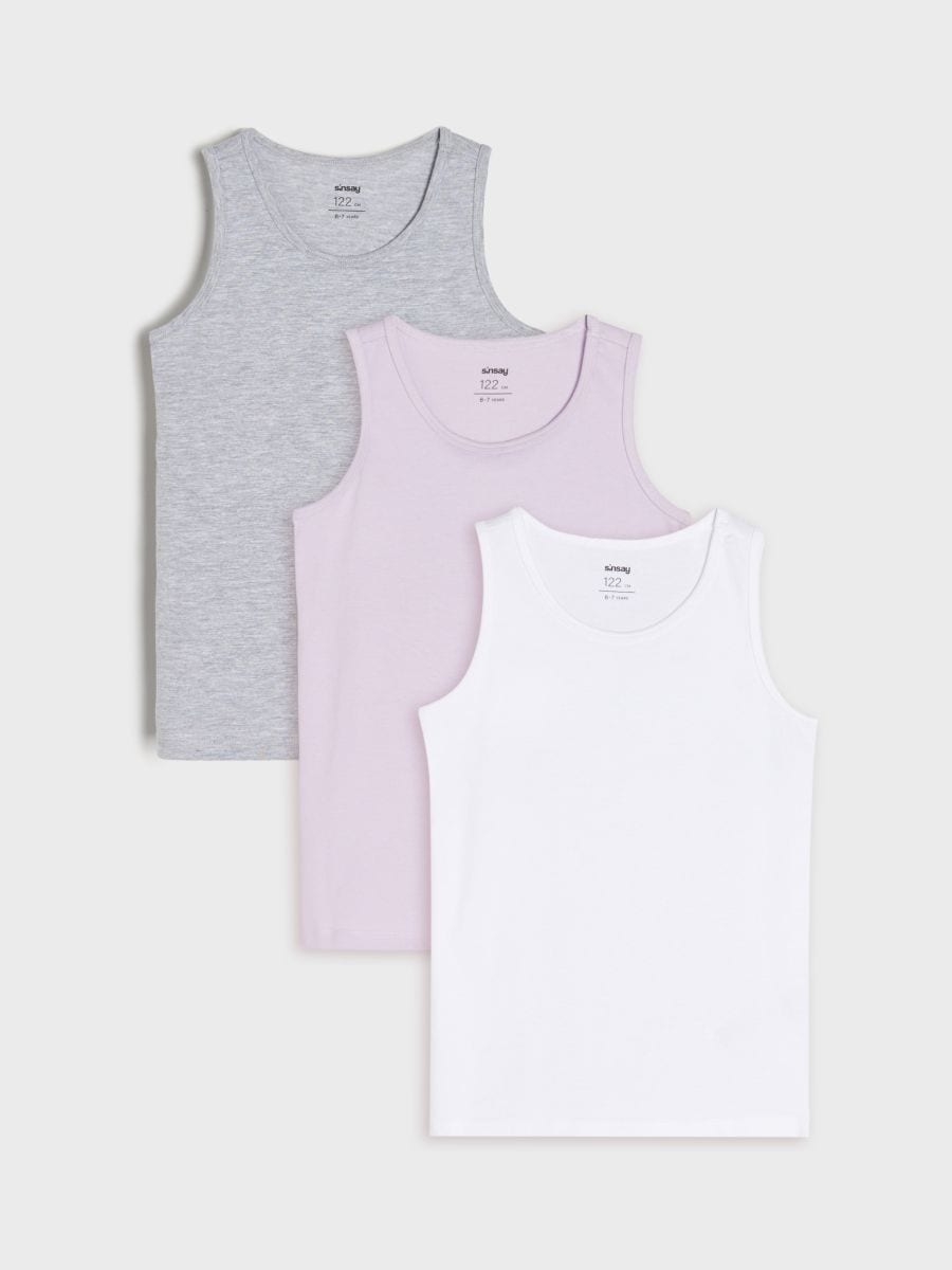 Tops 3 pack - pelēks - SINSAY