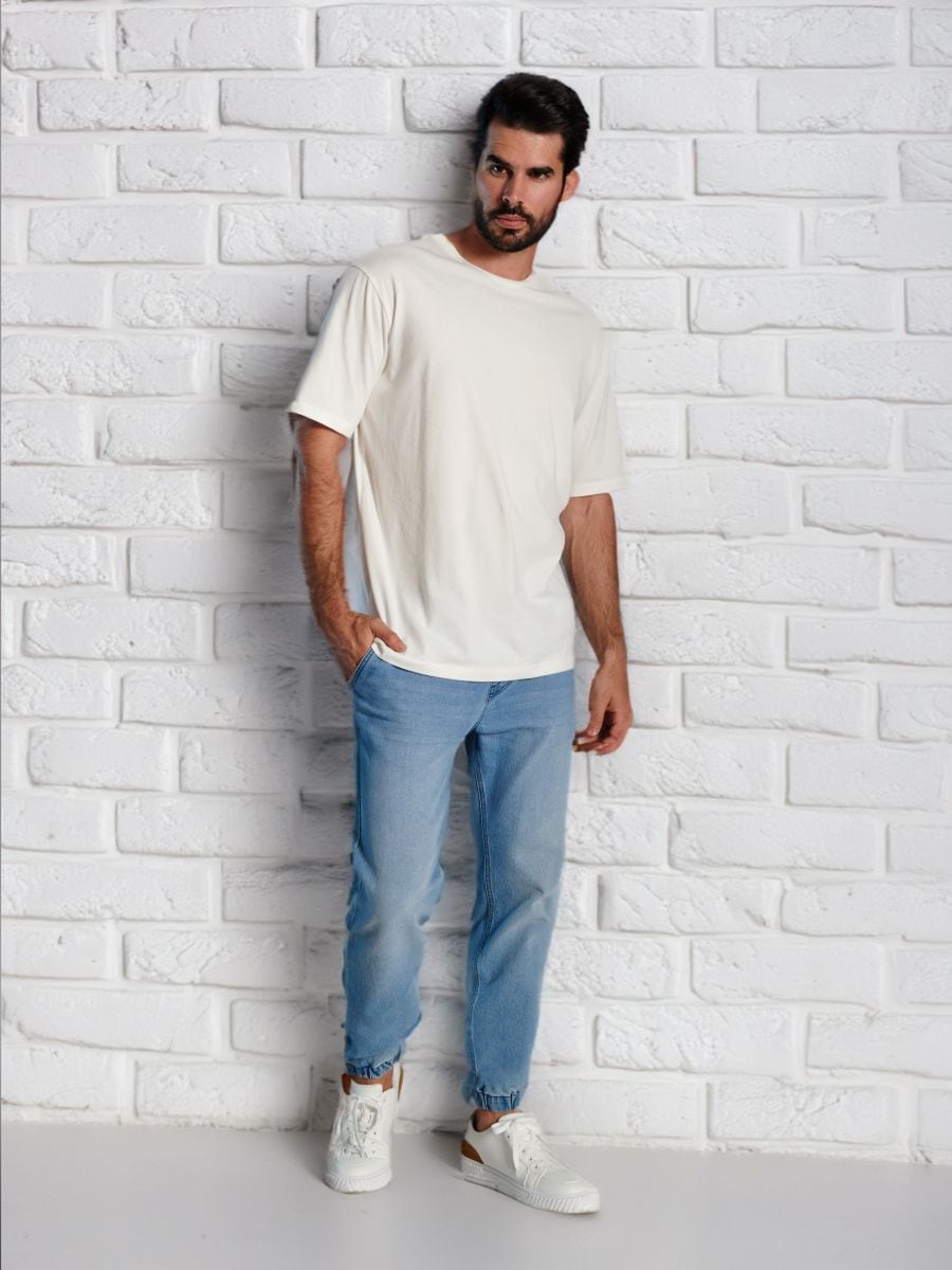 Jeans im Jogger-Fit - Blau - SINSAY