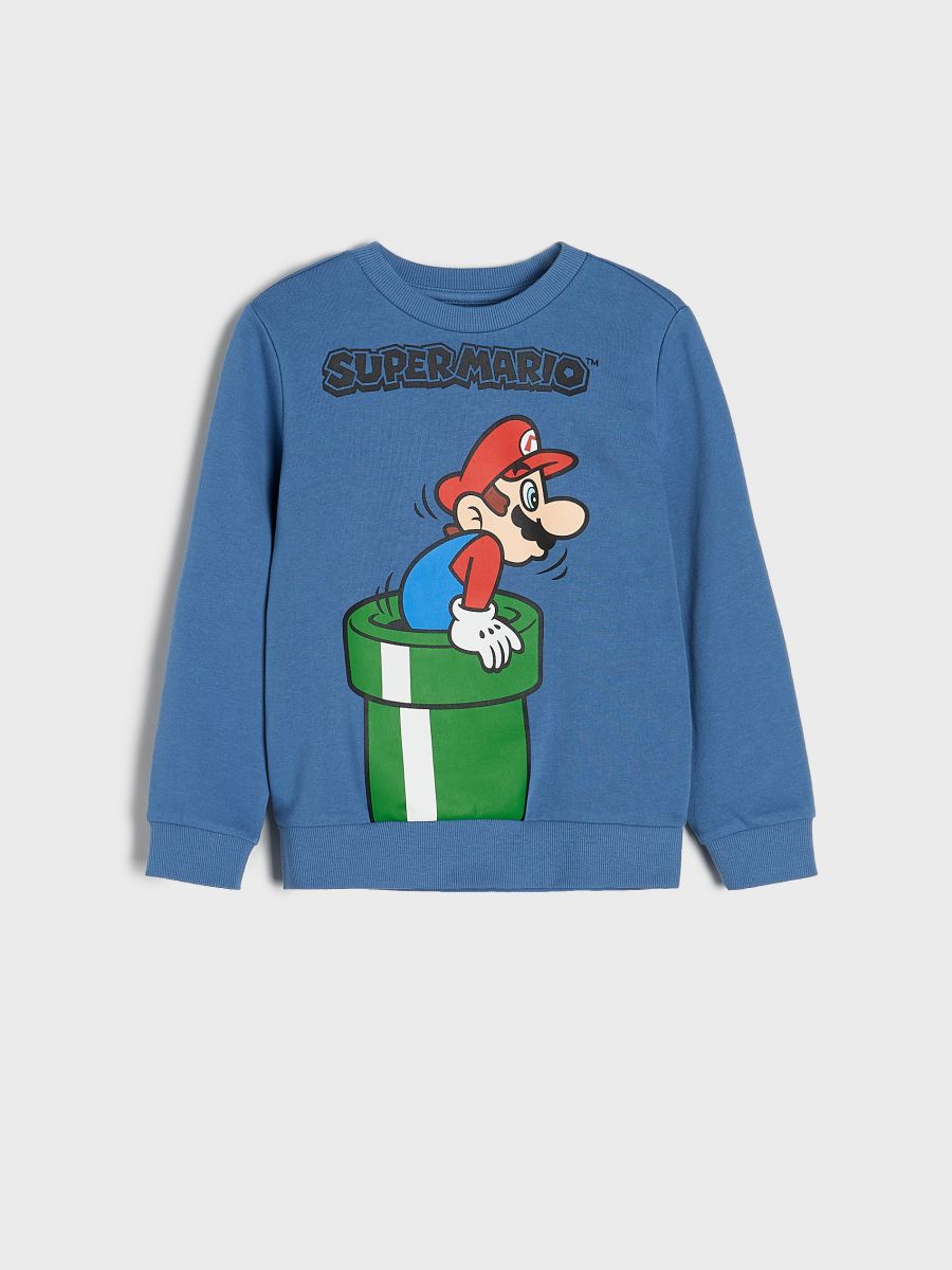Bluză sport cu Super Mario - indigo - SINSAY